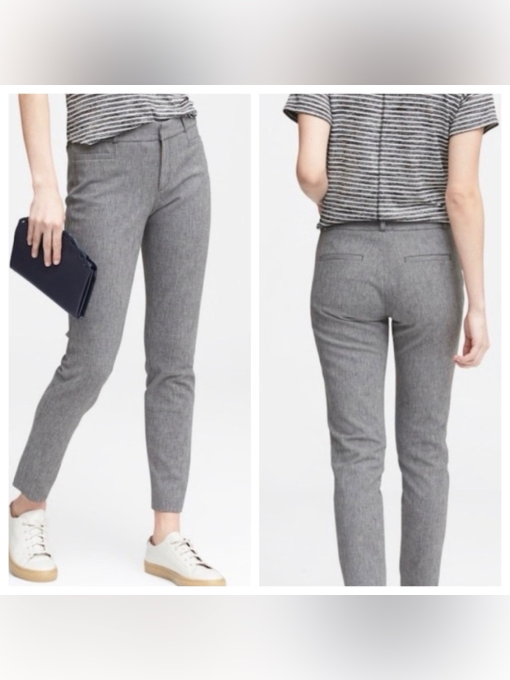 NWT Banana Republic Short Sloan Gray Ankle Pant size 6